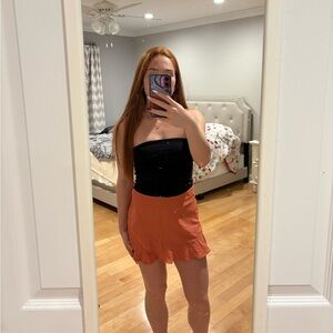 Altar'd State Orange Mini Skort